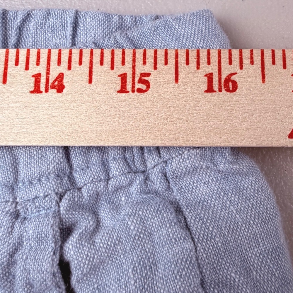 Saks Fifth Avenue Light Blue 100% Linen Jogger Pants Mens Medium Drawstring - Picture 5 of 6